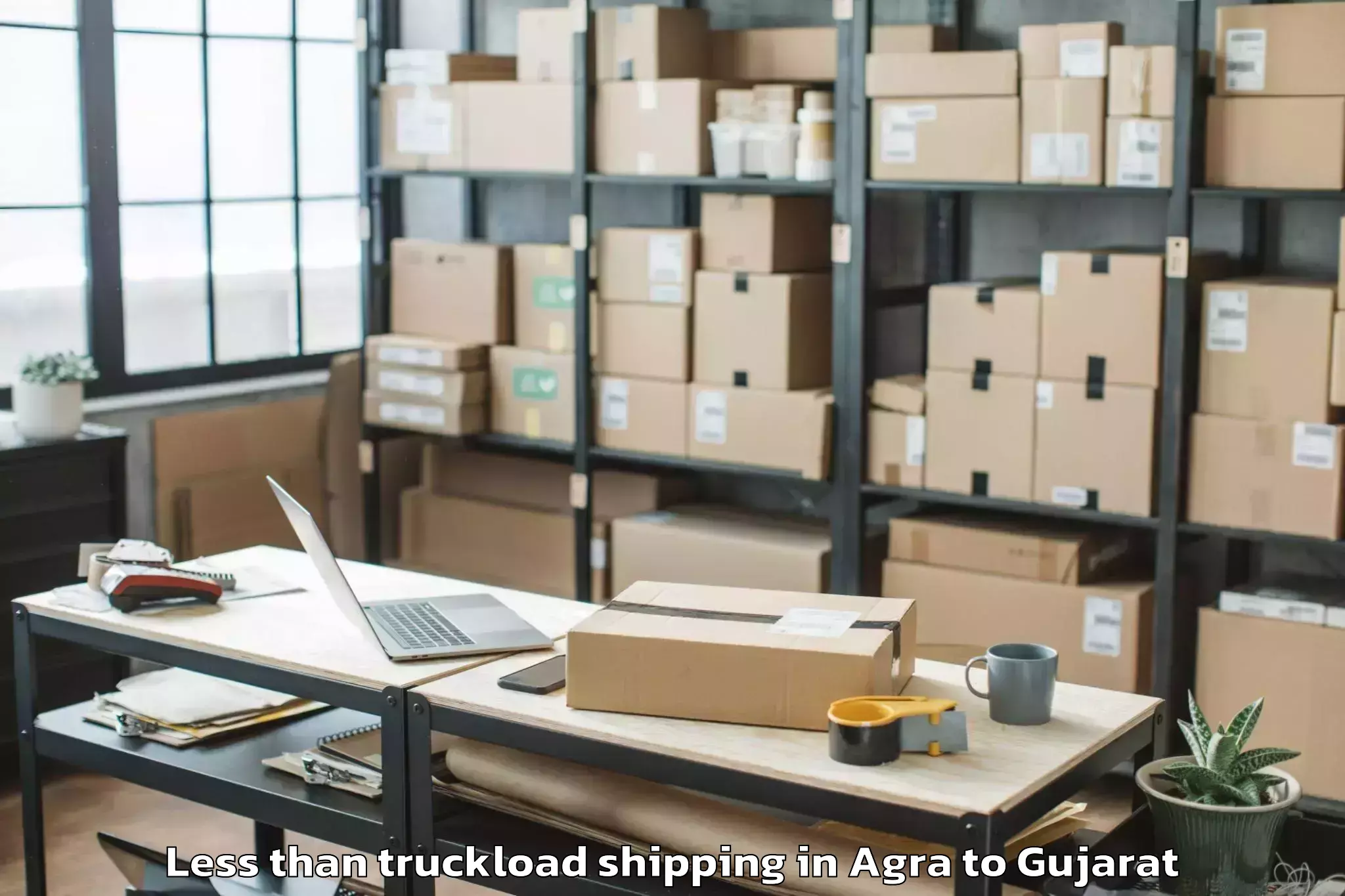 Book Your Agra to Olpad Less Than Truckload Shipping Today